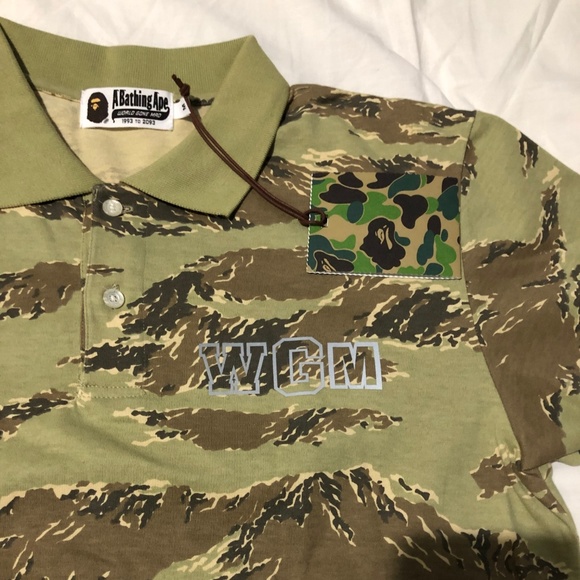 Brand New A Bathing Ape Glow in the Dark Polo - Picture 3 of 8